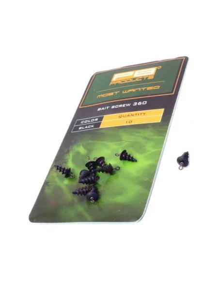 PB Products Bait Screw 360 schwarz 10 Stück-Vorfachmaterial & Montage-Zubehör-JJ-Fishing