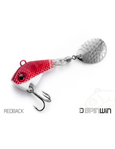 Delphin SpinWIN 7,5g REDBACK Jig Spinner Vibrationsköder Barsch Magnet-Blinker / Spinnköder-JJ-Fishing