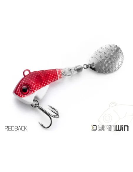 Delphin SpinWIN 7,5g REDBACK Jig Spinner Vibrationsköder Barsch Magnet-Blinker / Spinnköder-JJ-Fishing