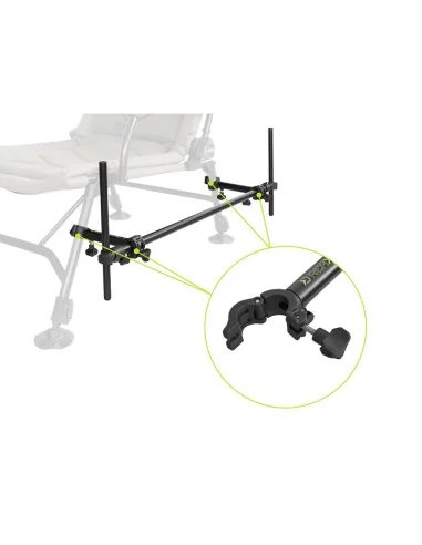 Delphin REAXE UniFIX DUO Halter Front und Back Method Feeder Rutenhalter für Angelsessel-Angelzubehör-JJ-Fishing