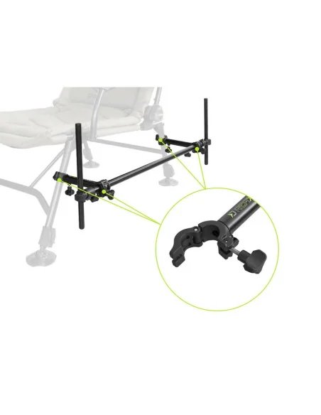 Delphin REAXE UniFIX DUO Halter Front und Back Method Feeder Rutenhalter für Angelsessel-Angelzubehör-JJ-Fishing