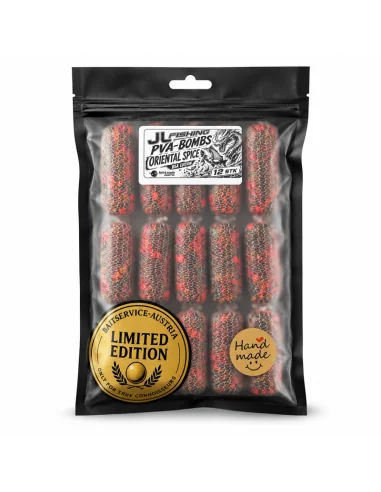 JJ-Fishing PVA Oriental Spice BSA Edition 12 Stück Ready PVA Sticks Long Cast Hand Made in Austria Baitservice-Köder-JJ-Fishing
