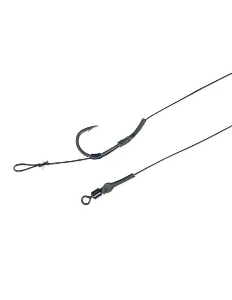 Mivardi EASY Black 2 Classic Boilie Rig mit Swivel Karpfen Vorfach 2 Stück-Vorfächer-JJ-Fishing