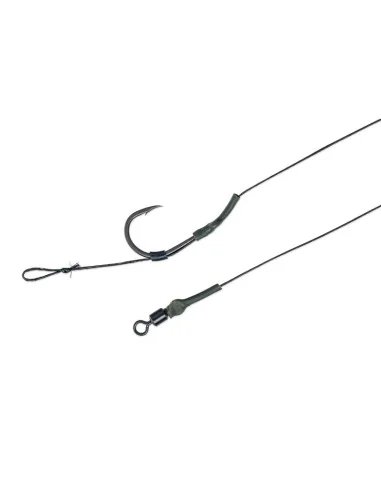 Mivardi EASY Black 4 Classic Boilie Rig mit Swivel Karpfen Vorfach 2 Stück-Vorfächer-JJ-Fishing