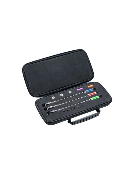 Mivardi MCX Stainless Swing Arm Multicolor Set 3 Stück mit Hardcase Transporttasche Profi Ausrüstung-Bissanzeiger & Bobbins-J...