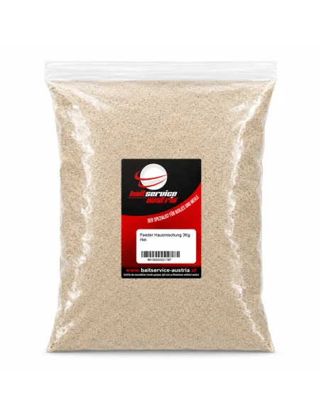 BSA Feeder Hausmischung HOT 3Kg Method Feeder Groundbait Baitservice Austria-Groundbait & Partikelfutter-JJ-Fishing