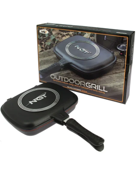 NGT Double Grill Pan Grillpfanne Camping Pfanne mit Dichtung-Outdoor Cooking-JJ-Fishing