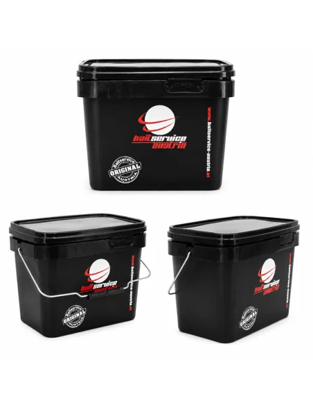 BSA EIMER 10L Kübel Black Edition Baitservice Austria-Tackle Boxen-JJ-Fishing