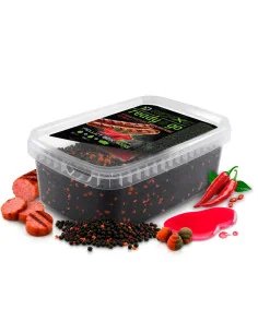 Delphin Reaxe Frankfurter & Chili READY&GO 400g Pellet Box mit Liquid und Wafter-Wafters-JJ-Fishing
