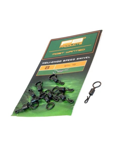 PB Products Heli-Chod Speed Swivel 10 Stück Größe 8-Vorfachmaterial & Montage-Zubehör-JJ-Fishing
