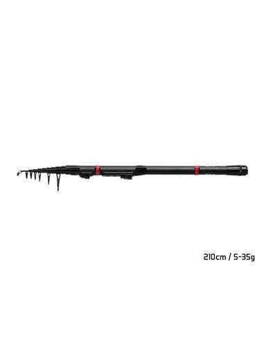 Delphin PocketROCKET 210cm 5-35g Teleskop Angelrute Extreme Kleines Packmaß Spinnrute Feeder Karpfen-Ruten-JJ-Fishing