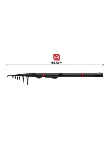 Delphin PocketROCKET 240cm 5-35g Teleskop Angelrute Extreme Kleines Packmaß Spinnrute Feeder Karpfen-Ruten-JJ-Fishing