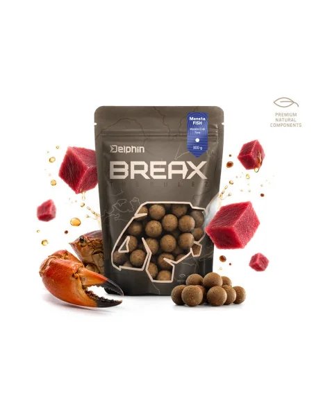 Delphin BreaX MonstaFISH 24mm Monster Crab- Thunfisch 300g Prämium Hook Baits Boilies-Köder-JJ-Fishing