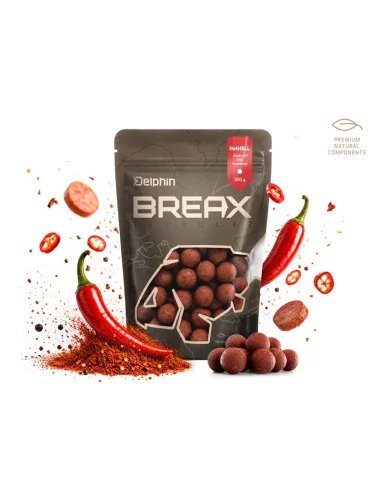 Delphin BreaX HotHELL 20mm Robin Red-Chilli- Sausage 300g Prämium Hook Baits Boilies-Köder-JJ-Fishing