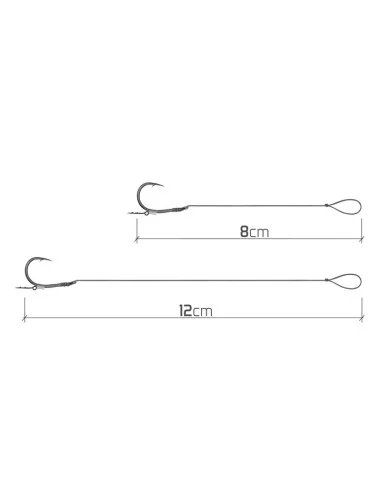 Delphin Braided Sting 4 Method Feeder Vorfach 8cm 0,20mm Geflochten 10 Stück Chinu Hook-Method Feeder-JJ-Fishing