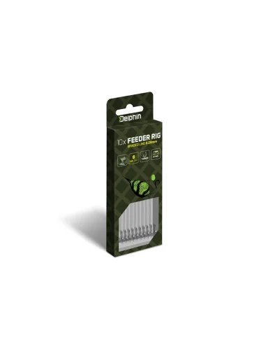 Delphin Braided Sting 4 Method Feeder Vorfach 8cm 0,20mm Geflochten 10 Stück Chinu Hook-Method Feeder-JJ-Fishing