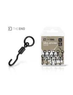 Delphin TheEND Ronnie 10 Stück Größe 6 13kg Wirbel mit Ring Ronni Rig Swivel-Endtackle-JJ-Fishing