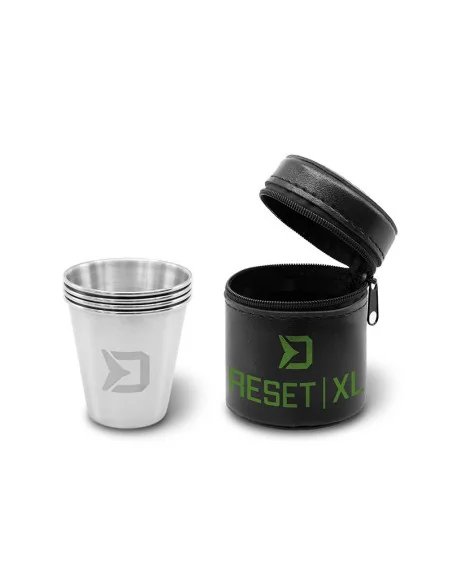 Delphin Reset XL Edelstahlbecher Set 4x 370ml Stainless Steel Cups mit Transporttasche-Outdoor-JJ-Fishing