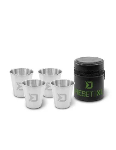 Delphin Reset XL Edelstahlbecher Set 4x 370ml Stainless Steel Cups mit Transporttasche-Outdoor-JJ-Fishing