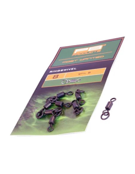 PB Products Ring Swivel - Größe 8, 8 Stück-Endtackle-JJ-Fishing