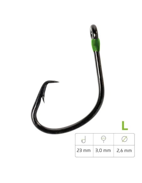 Zeck Wels Circle Striker S 4 Stück Stabiler Kreishaken zum Wallerangeln Cat Hook-Hook & Co-JJ-Fishing