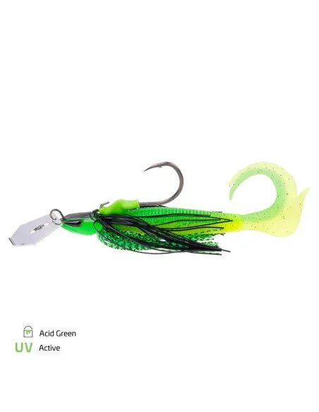 Zeck Cat Bladed Cat Jig 30g XL-Blade Acid Green Wels Spinn Köder-Blinker / Spinnköder-JJ-Fishing