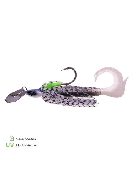 Zeck Cat Bladed Cat Jig 50g XL-Blade Silver Shadow Wels Spinn Köder-Blinker / Spinnköder-JJ-Fishing