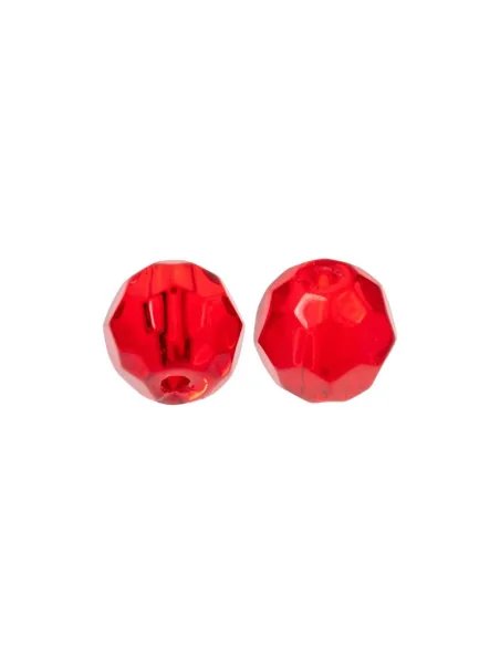 Zeck Fishing Faceted Glass Bead Red 8mm 10 Stück Texas Rig Glas Perlen Rot-Endtackle-JJ-Fishing