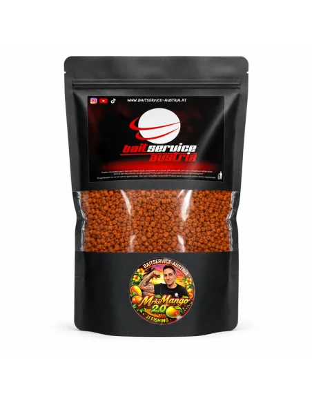 BSA Stick Mix Pellets Mrki Mango 2.0 3mm 1Kg Bait Service Austria-Pellets-JJ-Fishing