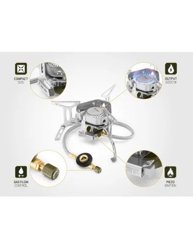 Delphin EXTERNA Gaskocher 2200W Camping Kocher kompakt-Angelzubehör-JJ-Fishing