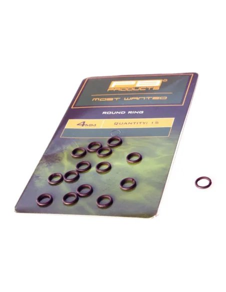 PB Products Round Ring 15 pieces Ø4mm-Leader material & mounting accessories-JJ-Fishing