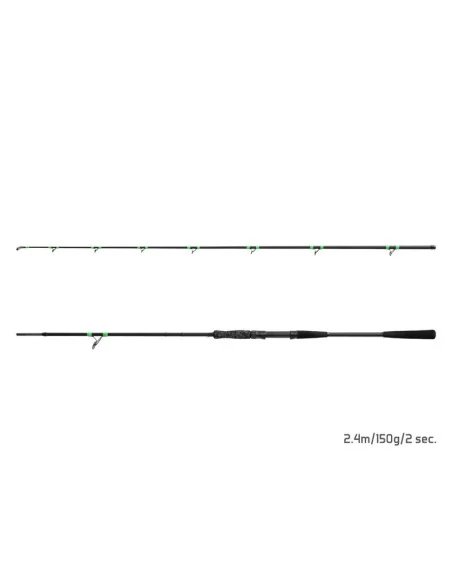 Delphin MonstaX 240cm 150g 2 Teile Wels Spinnrute Angelrute Hecht Rute Raubfisch-Ruten-JJ-Fishing