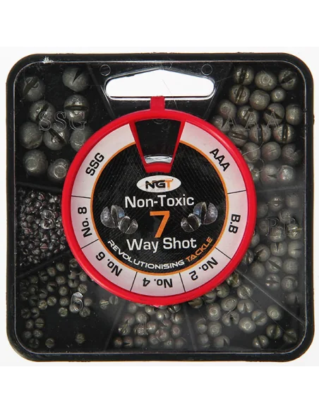 NGT 7-Way Non Toxic Split Shot Set-Blei-JJ-Fishing