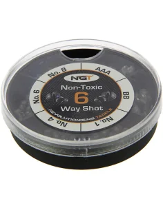 NGT 6 Way Non Toxic Split Shot Angelblei Bleischroot Bleiersatz-Blei-JJ-Fishing 2