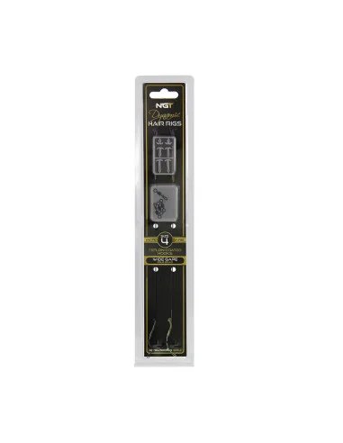 NGT Dynamic Hair Rigs - 2 Stück, Größe 4, Micro Barbed-Vorfächer-JJ-Fishing