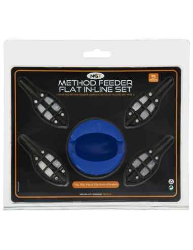 NGT Method Feeder Set 4+1 Futterkorb-Futterkörbe & Bleie-JJ-Fishing