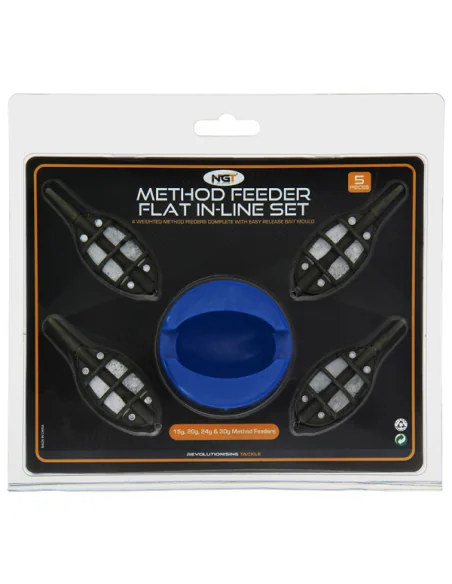 NGT Method Feeder Set 4+1 Futterkorb-Futterkörbe & Bleie-JJ-Fishing