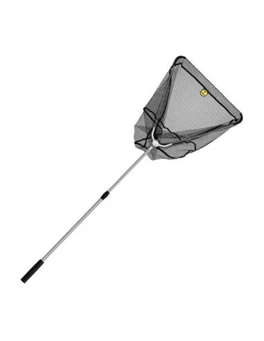 Delphin Kescher Metall V-Block Gummiertes Netz 60x60cm 200cm Klappbar-Tackle & Co-JJ-Fishing