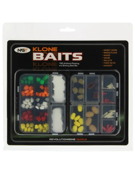 NGT Klone Baits Set 155 Teile Kunstköder Sortiment Fake Mais-Fake Baits-JJ-Fishing