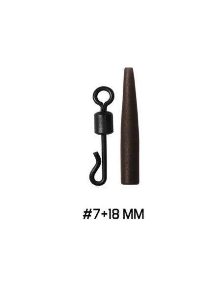 Delphin Feeder Quick Swivel Set - Wirbel, 5 Stück, Größe: L-Endtackle-JJ-Fishing