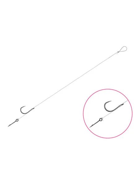 Delphin Feeder Rig FLR Sting 6 Stück Größe: 8 Länge: 8cm Schonhaken-Vorfächer-JJ-Fishing