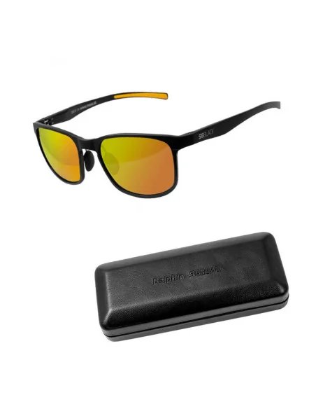 Delphin Polarized Sunglasses SG Black Orange Lenses Polaroid Sunglasses-Polaroid Goggles & Accessories-JJ-Fishing