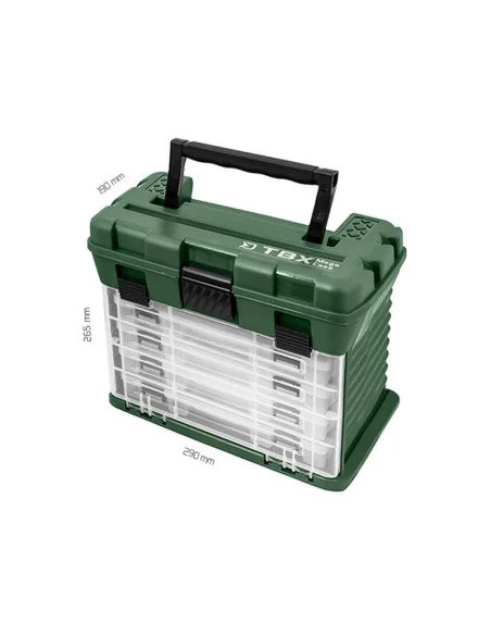 Delphin TBX MegaCase Clip Tackle Box Angelkoffer 290x190x265mm-Angelzubehör-JJ-Fishing