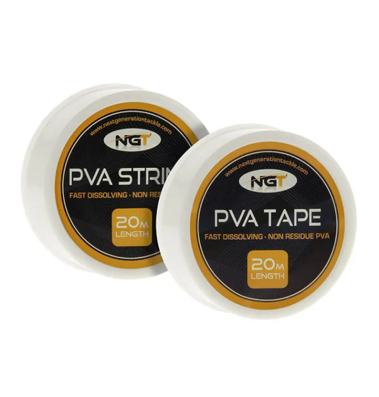 NGT PVA Session Pack 7m Narrow Tube, Tape, String & Bags wasserlöslich-PVA-JJ-Fishing