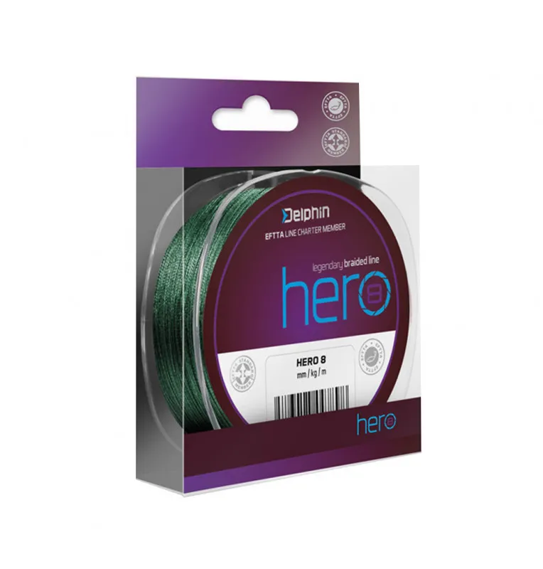 Delphin Hero 8 0,35mm 23,60kg 300m geflochtene Angelschnur Grün-Schnüre-JJ-Fishing