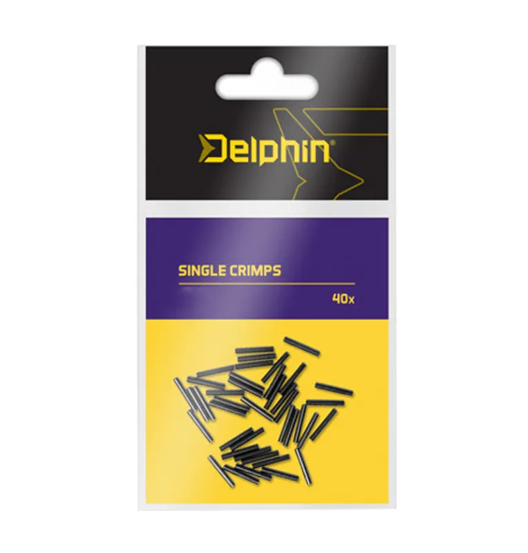 Delphin Single Crimps 40 Stück 1,6mm Quetschhülsen für Vorfächer-Vorfachmaterial & Montage-Zubehör-JJ-Fishing