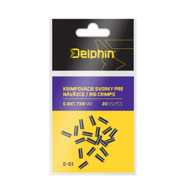 Delphin Rig Crimps 20 Stück 1,2x2,6x8mm Quetschhülsen-Vorfachmaterial & Montage-Zubehör-JJ-Fishing
