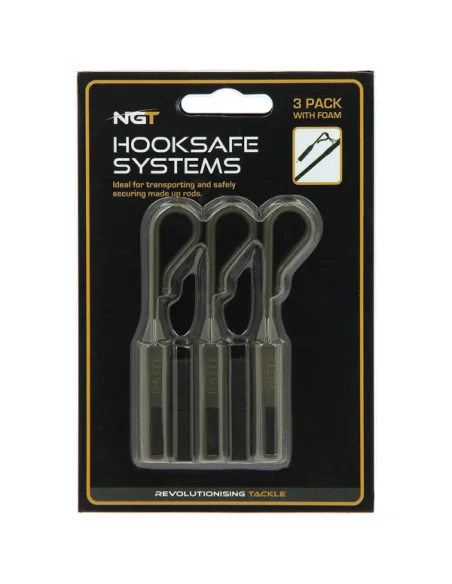 NGT Hooksafe System 3 Stück Grün Angelruten Schutz Angelhaken Karpfenangeln-Rutenzubehör-JJ-Fishing