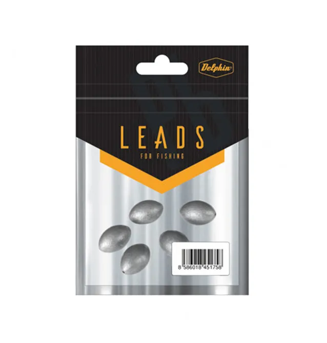 Delphin Leads Olive with a Slot Laufblei 8g 5 Stück-Endtackle-JJ-Fishing