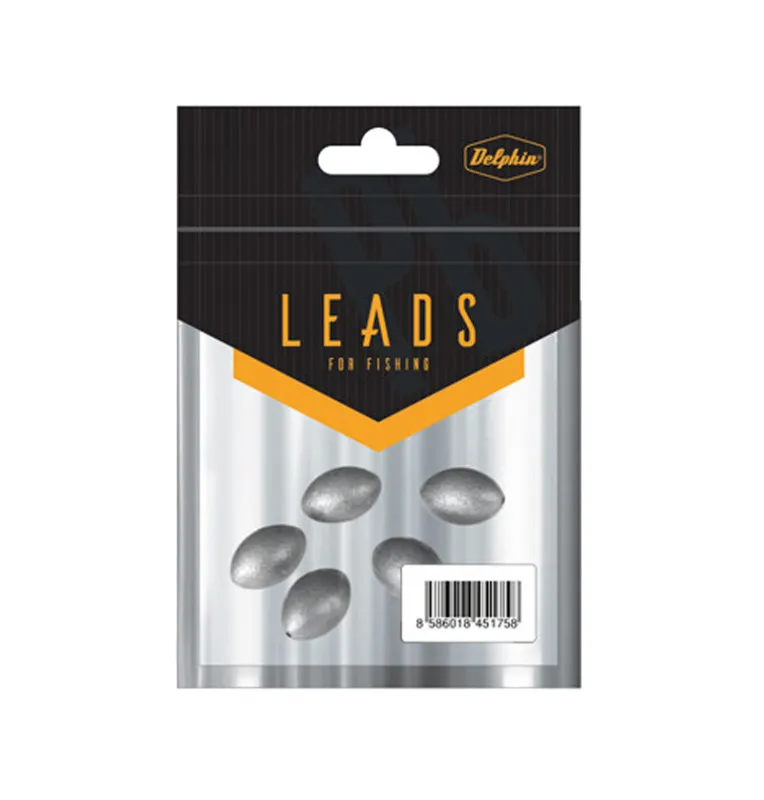 Delphin Leads Olive with a Slot Laufblei 4g 5 Stück-Blei-JJ-Fishing